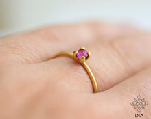 Load image into Gallery viewer, 14k Gold Engagement Ring with Natural Pink Ruby - Jade