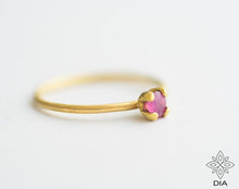Load image into Gallery viewer, 14k Gold Engagement Ring with Natural Pink Ruby - Jade