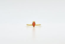 Load image into Gallery viewer, 14k Gold Pink Coral Drop Ring