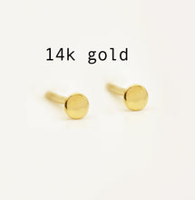 Load image into Gallery viewer, 14k Gold Tiny Dot Minimal Stud Earrings