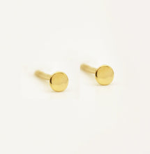 Load image into Gallery viewer, 14k Gold Tiny Dot Minimal Stud Earrings