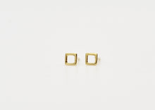 Load image into Gallery viewer, 14k Gold Dainty Square Stud Earrings