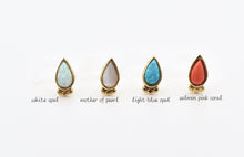 Load image into Gallery viewer, 14k Gold Gemstone Stud Earrings