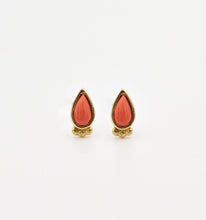 Load image into Gallery viewer, 14k Gold Gemstone Stud Earrings