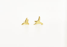 Load image into Gallery viewer, 14k Gold Studs Earrings - Flying Sparrow - One Pair