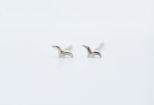 Load image into Gallery viewer, Sterling Silver Dainty Sparrow Earring Studs