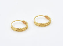Load image into Gallery viewer, 14k Gold Boho Indian Hoop Earrings