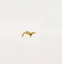 Load image into Gallery viewer, 14k Gold Minimalist Bird Nose Stud