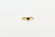 Load image into Gallery viewer, 14k Gold Purple Drop Nose Ring