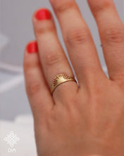 Load image into Gallery viewer, 14k Solid Gold Dainty Sun Ring - Summer