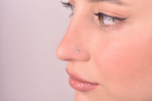 Load image into Gallery viewer, 14k Gold Tiny Round Nose Stud