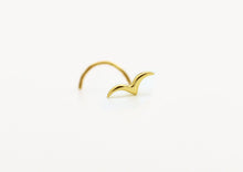 Load image into Gallery viewer, 14k Gold Large Bird Nose Stud