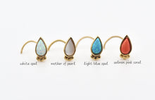 Load image into Gallery viewer, 14k Yellow Gold Boho Tiny Drop Nose Stud