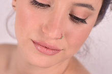 Load image into Gallery viewer, 14k Gold Turquoise Beads Nose Ring