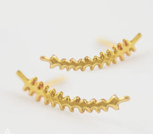 Load image into Gallery viewer, 14k Solid Gold Fern Leaf Ear Climber Earring - Naomi