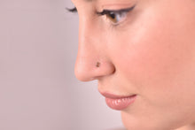 Load image into Gallery viewer, 14k Solid Gold Geometric Nose Stud