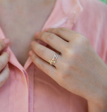 Load image into Gallery viewer, Sterling Silver Pink Coral Evil Eye Ring