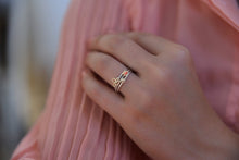 Load image into Gallery viewer, Sterling Silver Pink Coral Evil Eye Ring