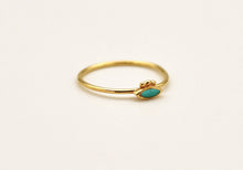 Load image into Gallery viewer, 14k Gold Evil Eye Ring with Turquoise