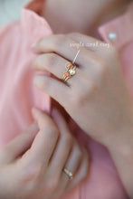 Load image into Gallery viewer, 14k Gold Evil Eye Ring with Pink Coral