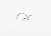 Load image into Gallery viewer, Silver Flying Bird Nose Stud