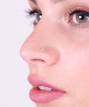 Load image into Gallery viewer, 14k Gold Floral Disc Nose Stud