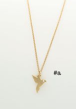Load image into Gallery viewer, 14k Gold Flying Bird Pendant with Diamond