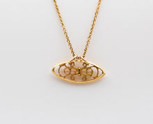 Load image into Gallery viewer, 14k Gold Oval Filigree Pendant