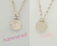 Load image into Gallery viewer, Sterling Silver Dainty Disc Necklace