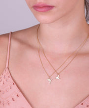 Load image into Gallery viewer, 14k Gold Flying Bird Pendant with Diamond