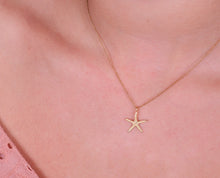 Load image into Gallery viewer, 14k Gold Starfish Pendant