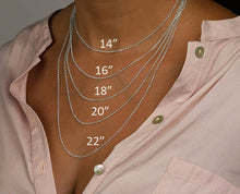 Load image into Gallery viewer, Sterling Silver Dainty Disc Necklace