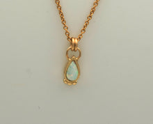 Load image into Gallery viewer, 14k Gold Gemstone Drop Pendant