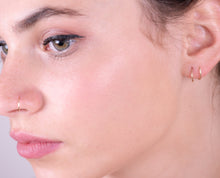 Load image into Gallery viewer, 14k Gold Small Spiral Hoop Earrings