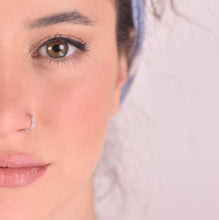 Load image into Gallery viewer, Silver Double Nose Hoop