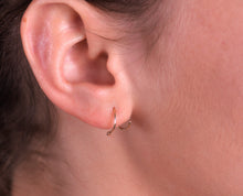 Load image into Gallery viewer, 14k Gold Small Spiral Hoop Earrings