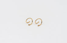 Load image into Gallery viewer, 14k Gold Small Spiral Hoop Earrings