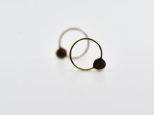 Load image into Gallery viewer, 14k Solid Circle with Dot Stud Earrings