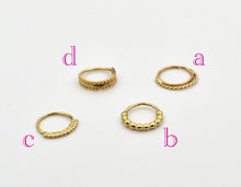 Load image into Gallery viewer, 14k Solid Gold Inifinity Nose Hoop