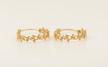 Load image into Gallery viewer, 14k Gold Boho Lace Hoop Earrings