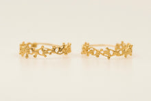Load image into Gallery viewer, 14k Gold Boho Lace Hoop Earrings
