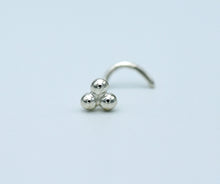Load image into Gallery viewer, Silver Tiny Balls Nose Stud