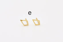 Load image into Gallery viewer, 14K Gold Tiny Geometric Earrings