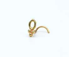Load image into Gallery viewer, 14k Gold Tiny Tribal Flower Nose Stud