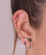 Load image into Gallery viewer, 14K Gold Tiny Geometric Earrings