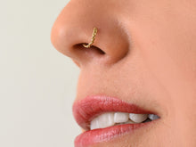 Load image into Gallery viewer, 14k Gold Braided Nose Ring