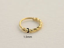 Load image into Gallery viewer, 14k Gold Twisty Nose Ring