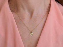 Load image into Gallery viewer, 14k Gold Dainty Flower Pendant