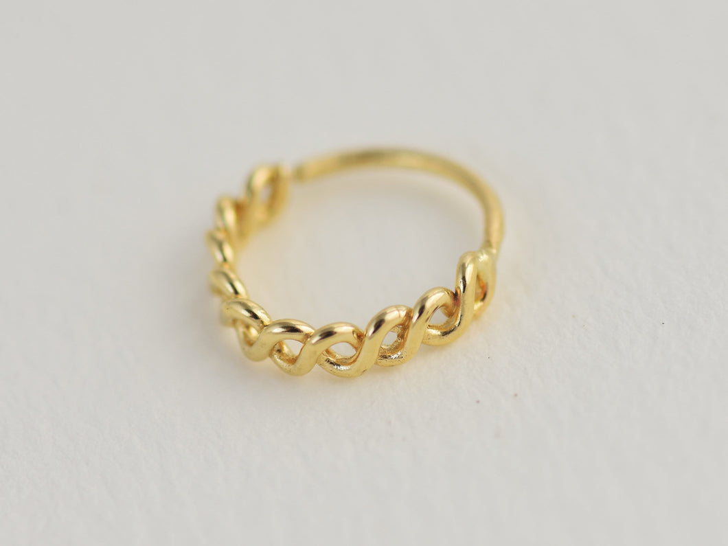 14k Gold Twisted Nose Ring