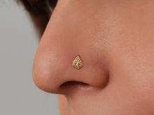 Load image into Gallery viewer, 14k Gold Drop Tribal Nose Stud